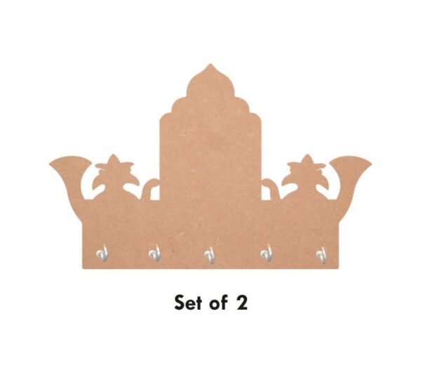 MDF Traditional Shahnai Pattern Key Holder - Set of 2