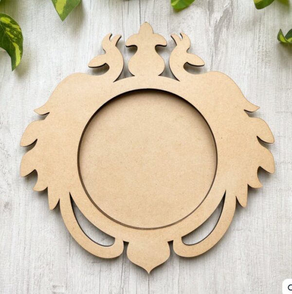 MDF Peacock Pattern Pooja Thali
