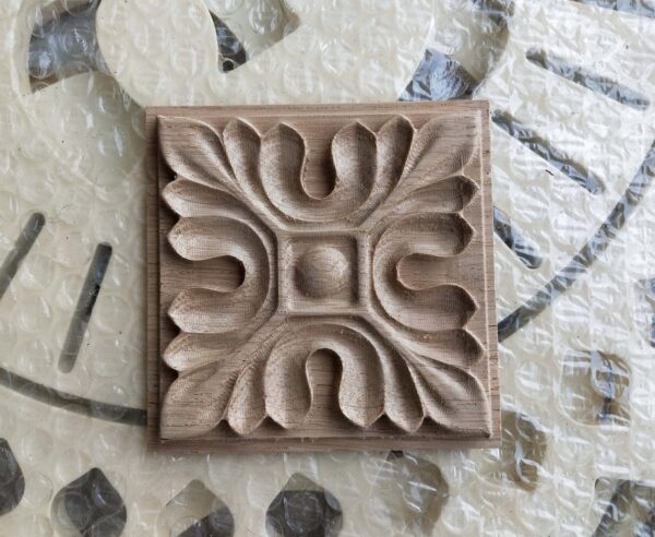 Decorative Square Applique for Furniture, Onlays Wood Carving, Onlay Applique