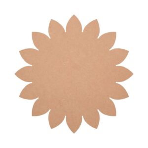 MDF Flower Round Shape Cutouts