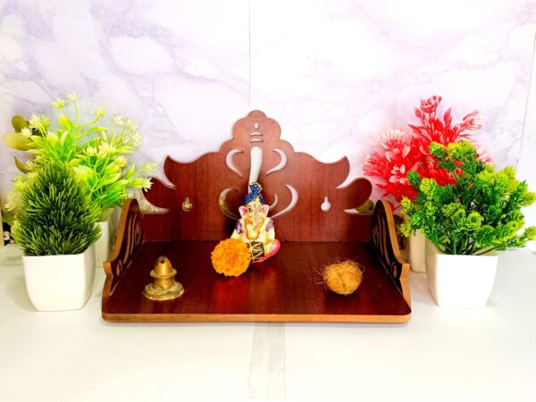 Designer Mandir, Ram Mandir, Wall Hanging Temple Wall Mounted Hanging for Home and Office