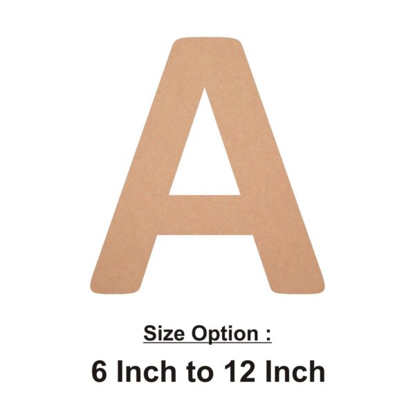 MDF Uppercase Alphabet Letters Cutouts - 6 inch to 12 inch size - 3mm Thickness