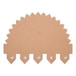 MDF Half Round Zigzag Pattern Key Holder - Set of 2