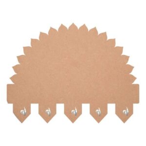 MDF Half Round Zigzag Pattern Key Holder - Set of 2