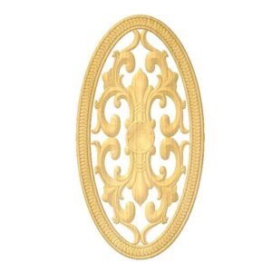 Oval Shape Center Design Handcrafted Wooden Ornaments