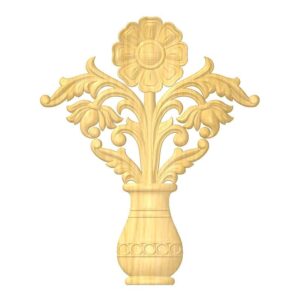 Personalized Artistry Handcrafted Carved Designs Flower in Pot
