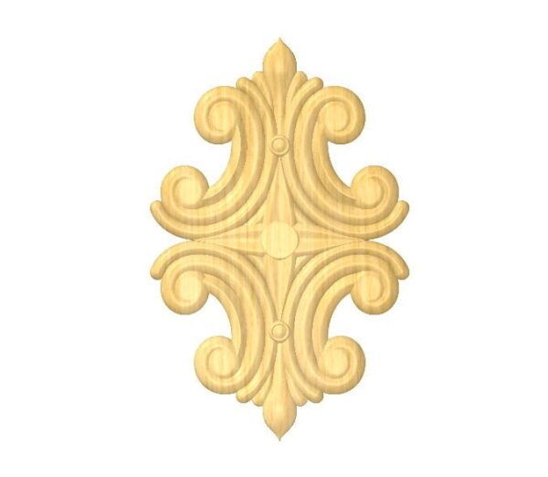 Exquisite Woodwork Carved Centerpiece Embellishments
