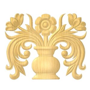 Master Crafted Hand Carved Wooden Kalash Pattern Ornaments