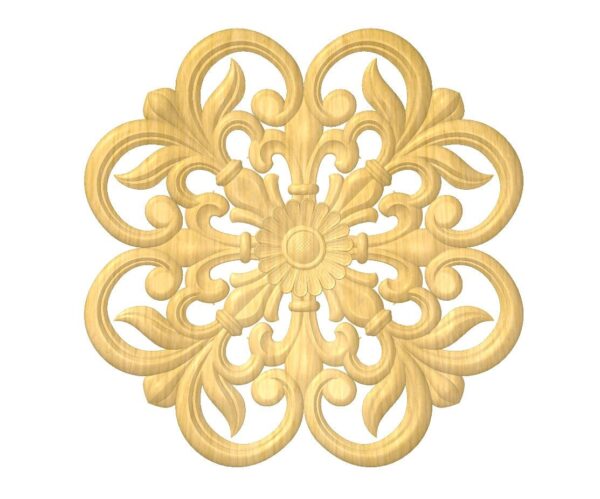 Timeless Artistry Carved Wooden Center Ornaments