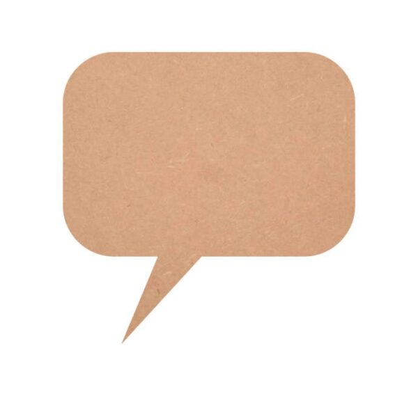 MDF Conversation Bubble Shape Cutouts