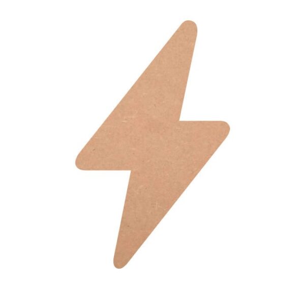 MDF Lightning Bolt Shape Cutouts