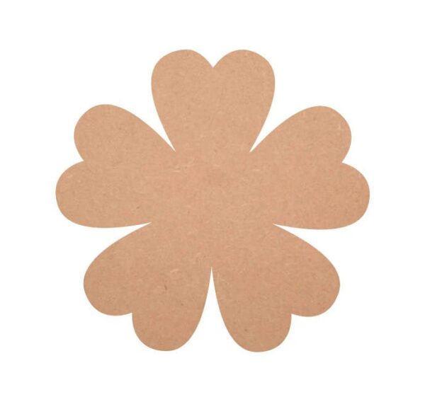 Unfinished MDF Flower Cutout, MDF Flower Leaf Embellishments