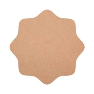 Zigzag Corner MDF Shape, Rough Round Cutout