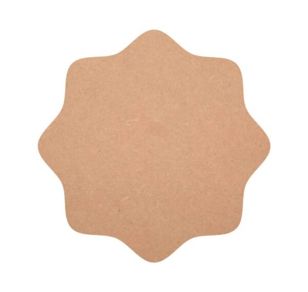 Zigzag Corner MDF Shape, Rough Round Cutout