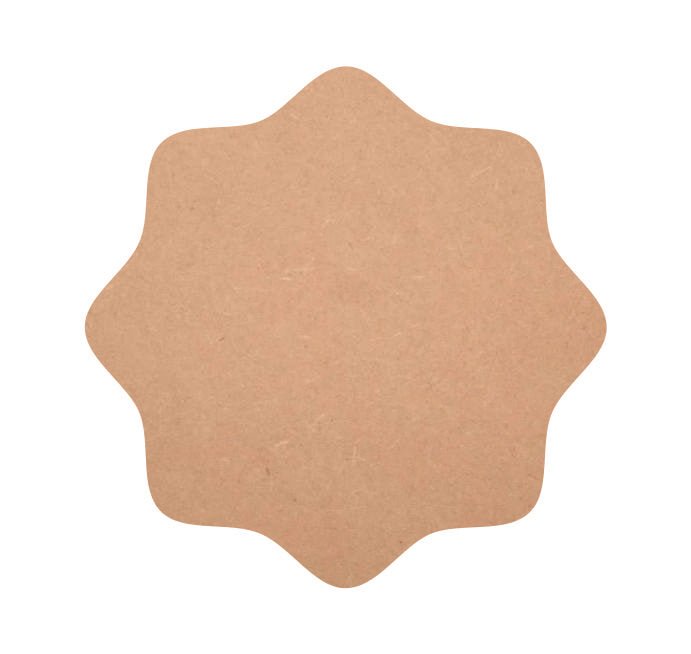 Zigzag Corner MDF Shape, Rough Round Cutout