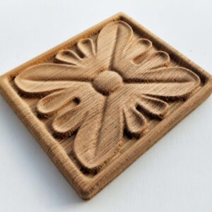 Rectangular Shape Decorative Applique for Furniture, Wood Carving, Onlay Applique