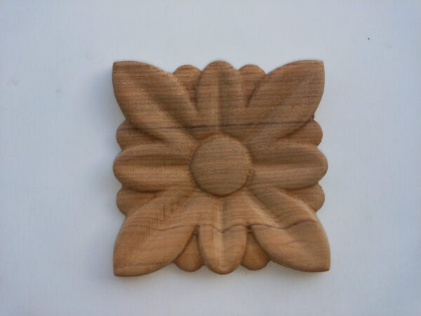 Decorative Square Applique for Furniture, Onlays Wood Carving