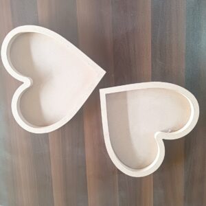 MDF Heart Shape Bordered Base - Set of 2  ( Small + Big )