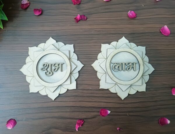 MDF Line Art 3 Layer Pattern Shubh Labh Cutouts