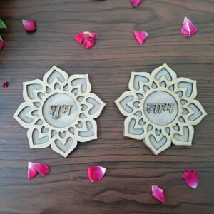 MDF Jali Design Multi Corners Shubh Labh Cutouts