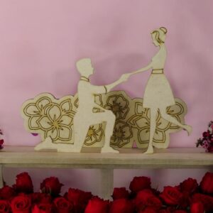 Cute MDF Love Couple Figurine – Anniversary & Valentine Gift