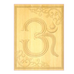 Om Pattern Unique Designs Wooden Carved Centerpieces