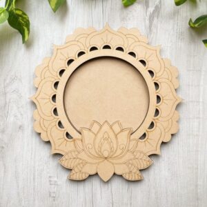 MDF Lotus Pattern DIY Pooja Thali