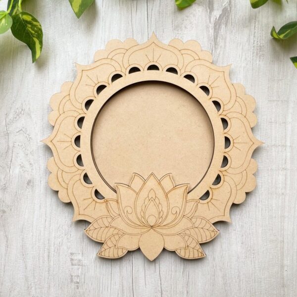 MDF Lotus Pattern DIY Pooja Thali