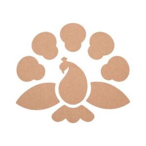 MDF Peacock Design Rangoli Cutouts for Art Craft & Decoration