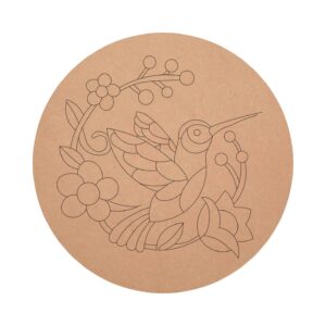 MDF Pre Marked Little Bird Style Round Base