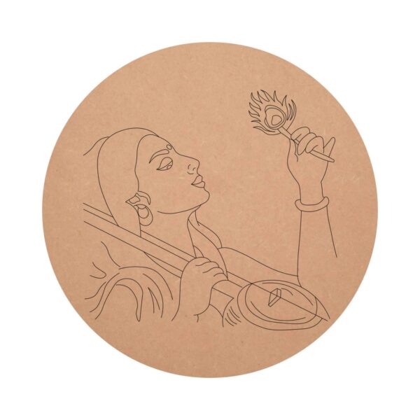 MDF Pre Marked Meera Bai Pattern Round Base