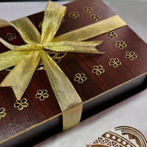 Wooden Dry Fruits Box with Four Compartments - Best for Occasion, Return Gift