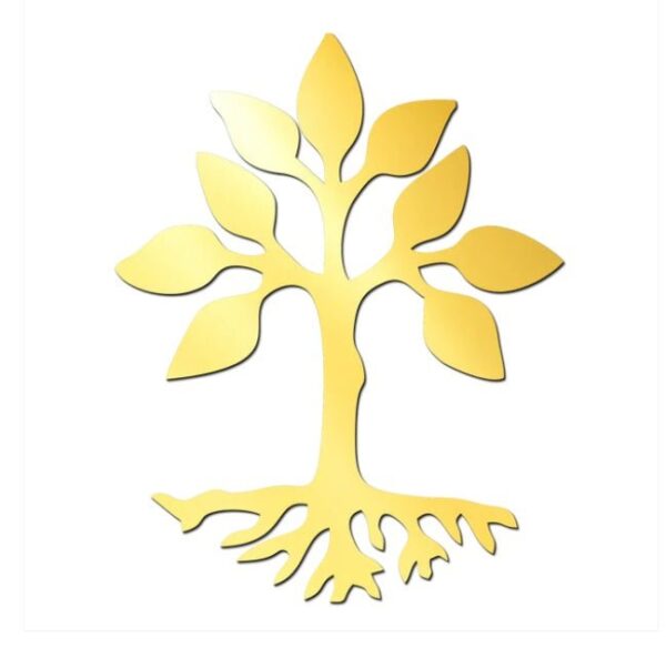 Tree Golden Acrylic Cutout Design for Resin Art (Set of 5)