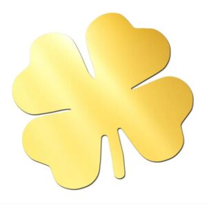 Single Leaf Golden Acrylic Cutout (Set of 5)