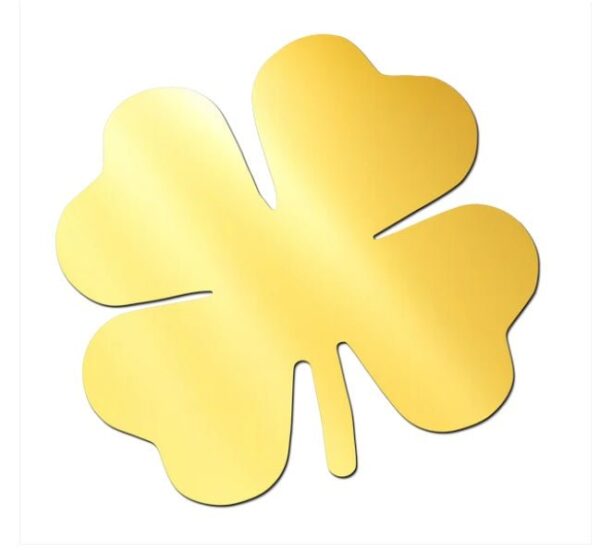Single Leaf Golden Acrylic Cutout (Set of 5)