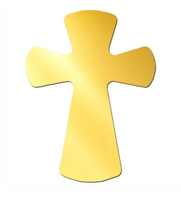 Christian Cross Golden Acrylic Cutout for Resin Art (Set of 5)