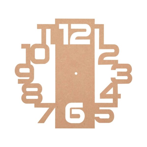 DIY MDF Custom Design Number Clock Base