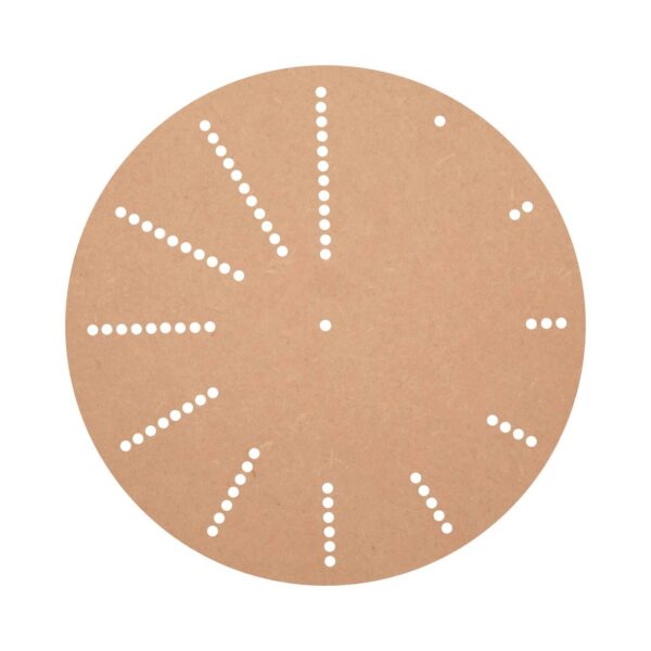 DIY MDF Custom Dot and Hole Pattern Clock Base