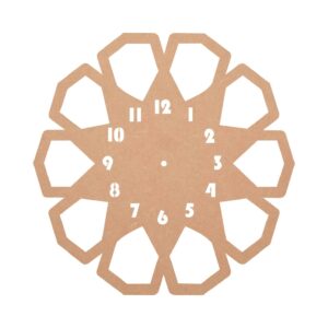 DIY MDF Side Open Pattern Clock Base