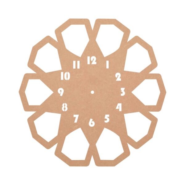 DIY MDF Side Open Pattern Clock Base