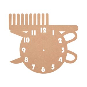 DIY MDF Barber Pattern Clock Base