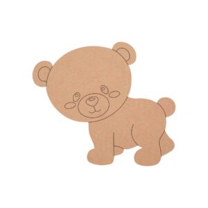 MDF Bear Baby Style MDF Fridge Magnet for Art Craft and Paint