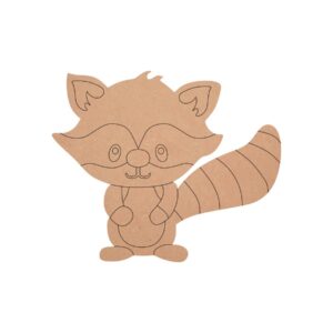 Little Squirrel Style Unfinished MDF Cutout, Paintable Fridge Magnet Animal Doodle