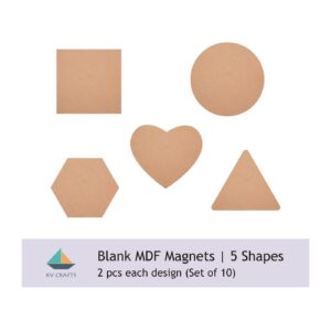 Basic Shapes Fridge Magnets - Set of 10 Pcs