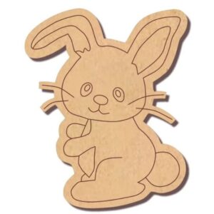 MDF Unfinished Rabbit Cutouts for Art and Craft (SERT6)