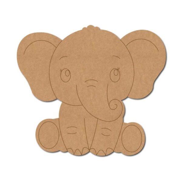MDF Elephant Shape Cutout (SEEL1)