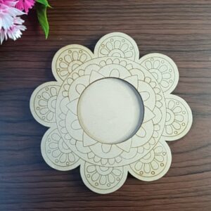 MDF Flower Premarked Pattern T-Light Candle Holder
