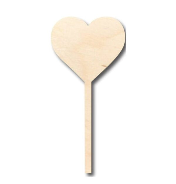 MDF Heart Stick Shape Cutouts for Art and Craft