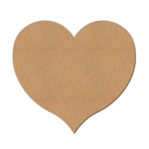 Decorative MDF Heart Cutout for Art Projects