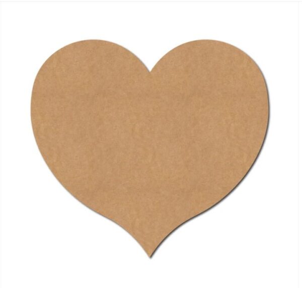 Decorative MDF Heart Cutout for Art Projects
